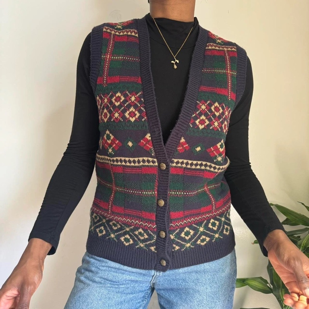 Vintage Grandpa Alfred Dunner Sweater Vest‎ - Large - Picture 2 of 6